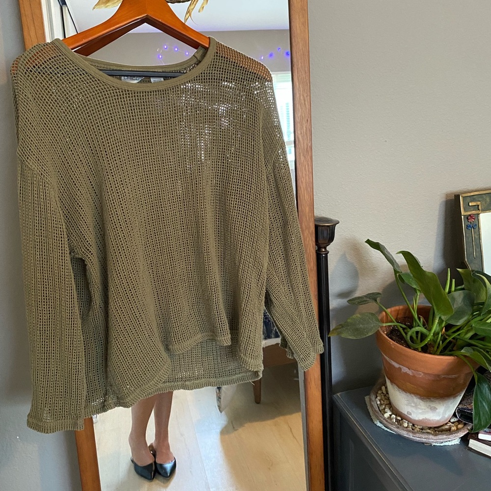 Knit Crotchet Pull Over